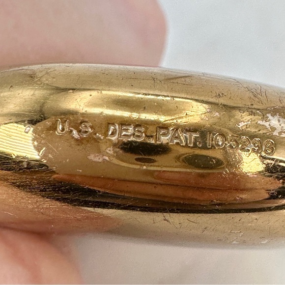 Vintage 1947 Mary Dunhill Perfume BottleGlass and Goldtone Brass Case MCM Travel - Picture 4 of 12